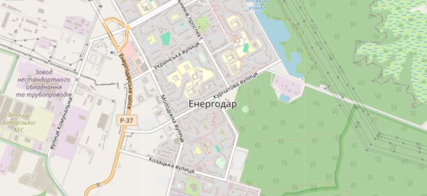 Мапа міста Енергодар