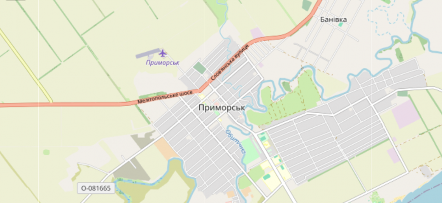 Мапа міста Приморськ