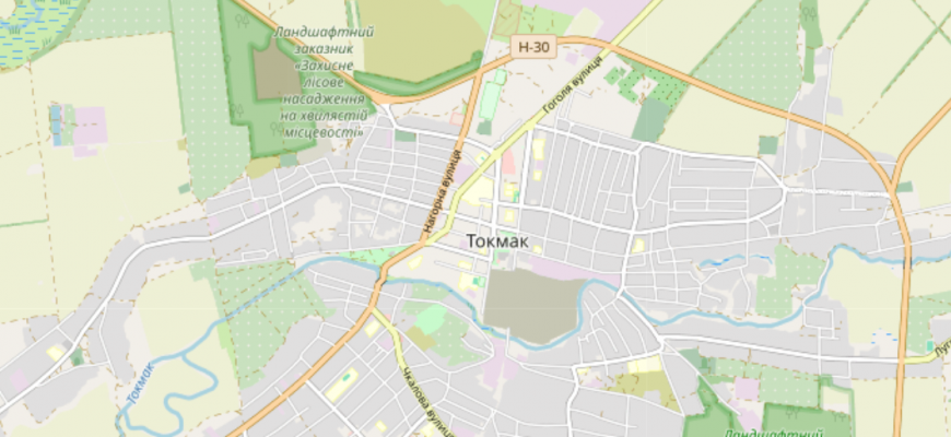 Мапа міста Токмак