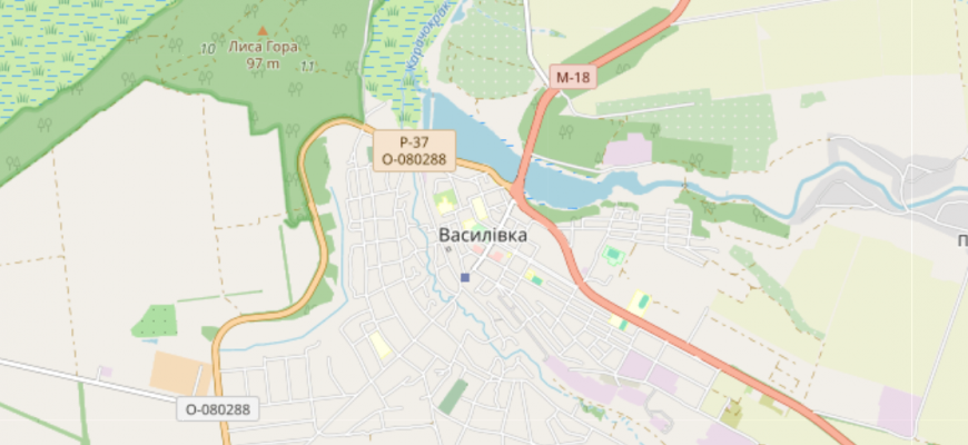 Мапа міста Василівка