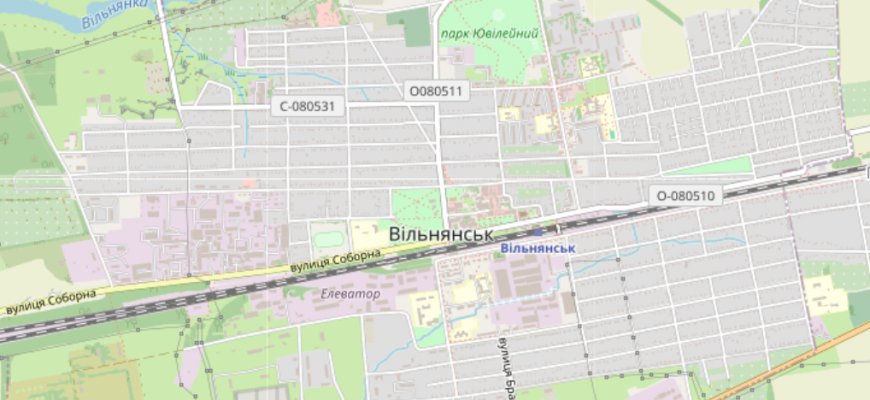 Мапа міста Вільнянськ
